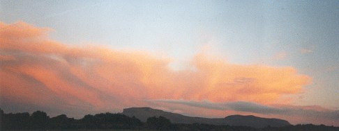 Red Sky over Mountains